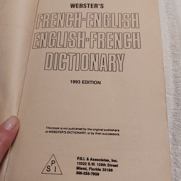 Websters french English  English French Dictionary - Picture 3 of 6